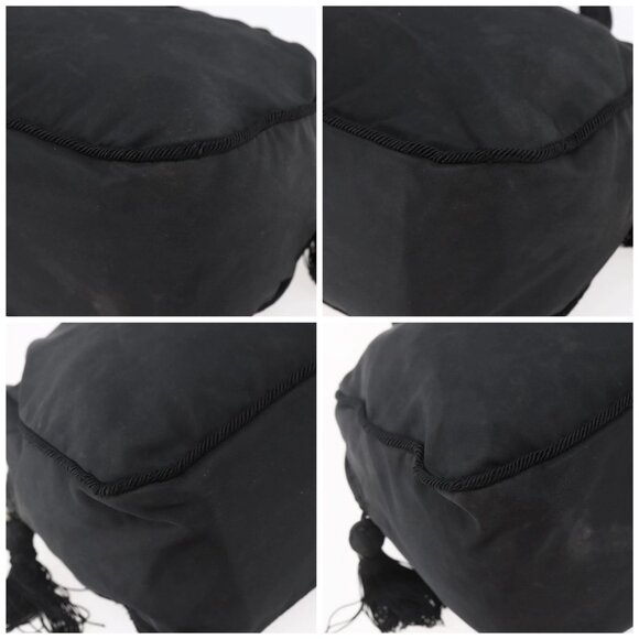 PRADA Beads Fringe Tote Bag Nylon Black Silver Auth bs30470 - Picture 14 of 16